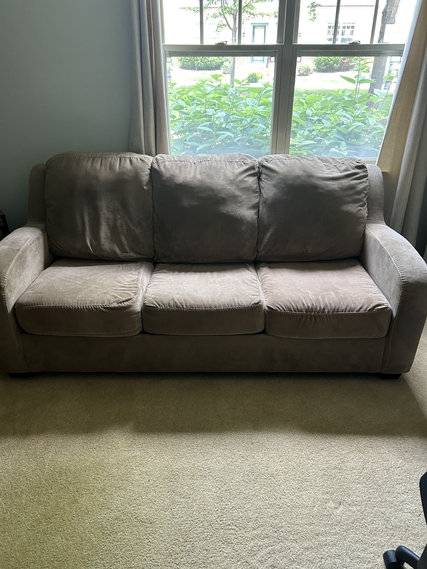 Brown Couch with Pull Out Bed