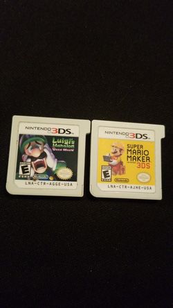 Nintendo 3ds luigis mansion dark moon and super mario maker