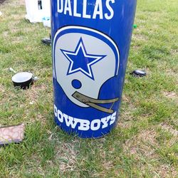 Vintage Dallas cowboys metal trash can