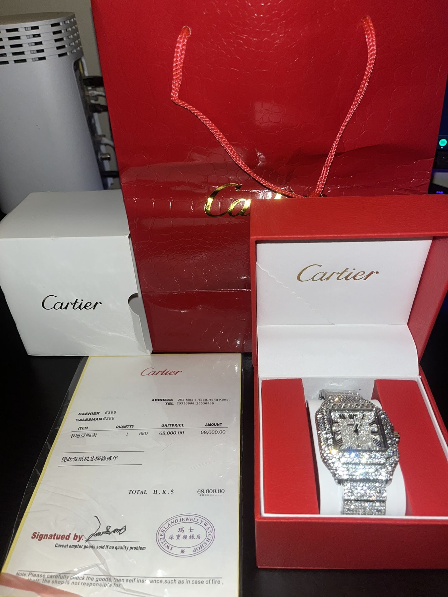 New Fully Iced Out Moissanite Watch
