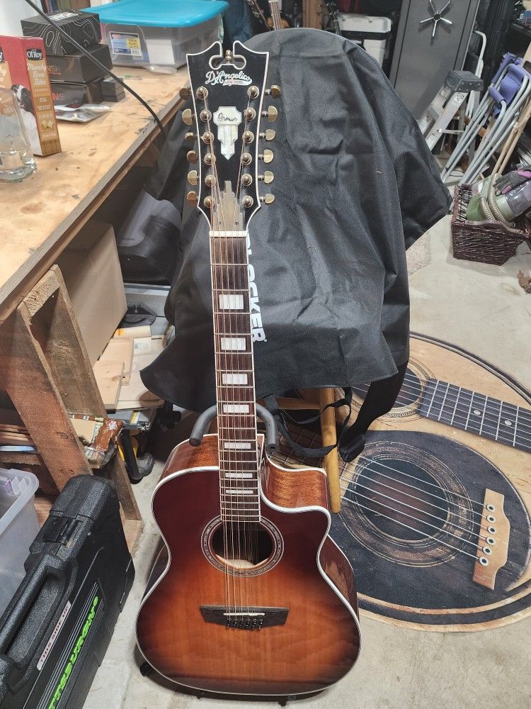 D'Angeleco 12 string with electronics 