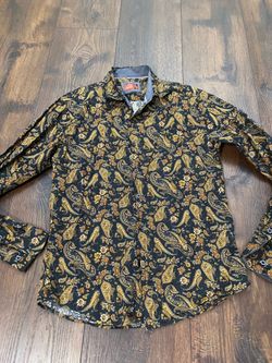 Men’s paisley long sleeve shirt size medium by Consequence #5