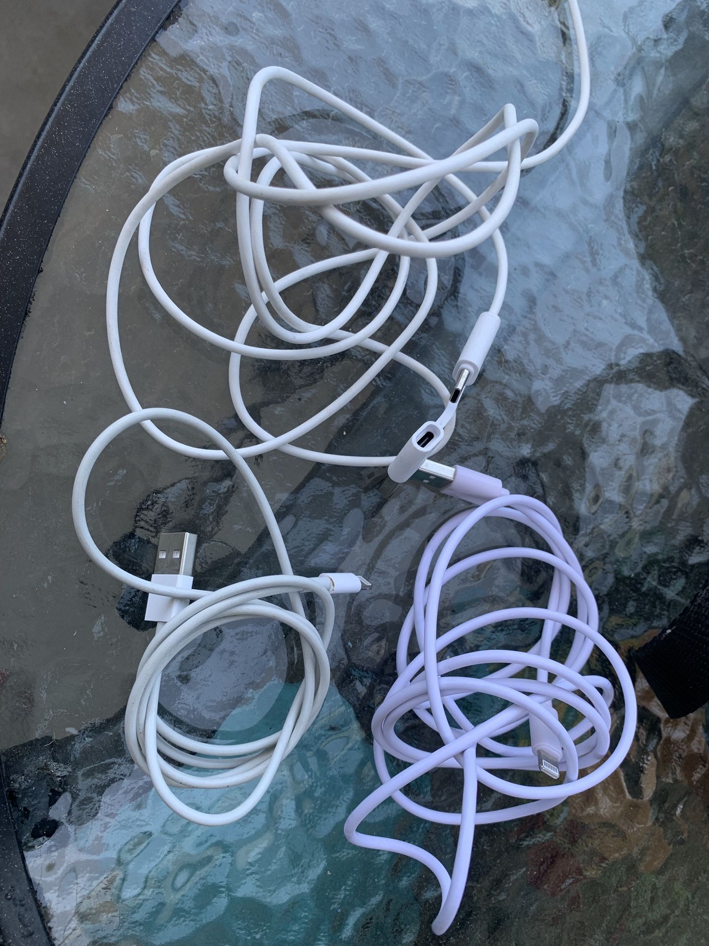 Apple Chargers Pile