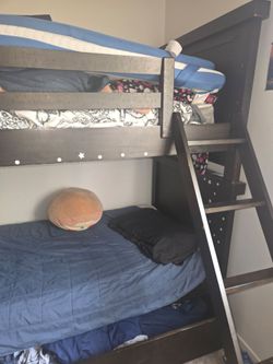 Bunk beds. For 3 mattresses