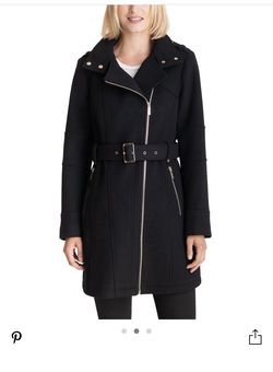 Michael Kors Assymetrical Wool Trench Coat
