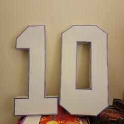 cardboard numbers