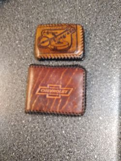 VINTAGE. HAND TOOLED MENS. WALLETS. BOTH FOR 20 BUCKS
