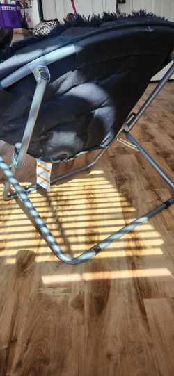 Urban Shop Mongolian Faux Fur Oversized Moon Chair