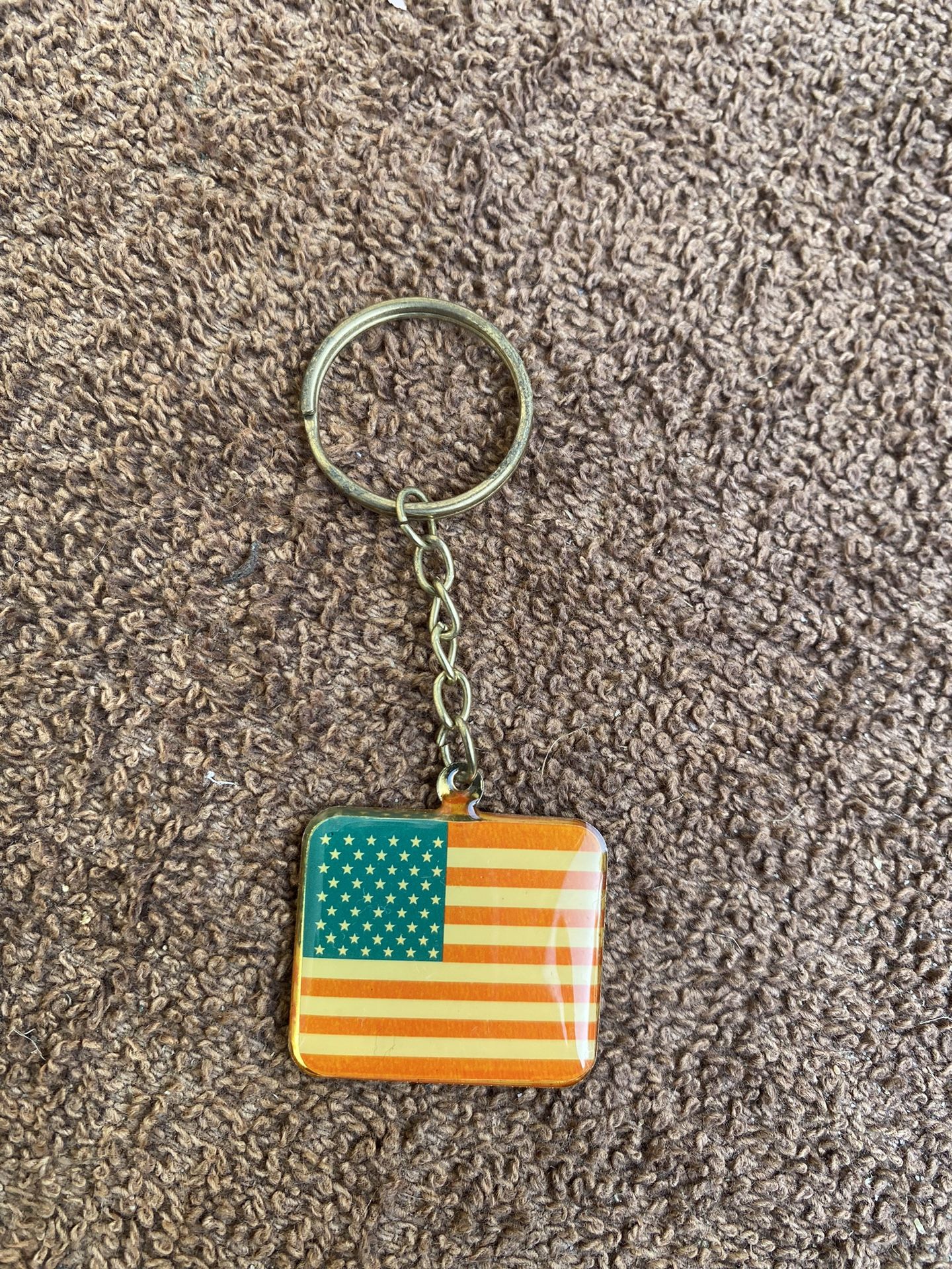 Vintage American Flag Keychain Veterans 