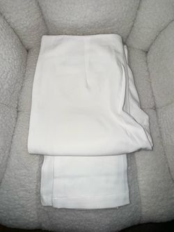 White High-Waisted Dress Pants – Never Worn – Size M