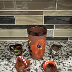 Hand-painted Mexican Talavera Ceramic Shot Glass