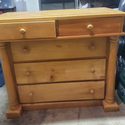 Solid Scottish Pine Gentlemen's Chest Of Drawers 