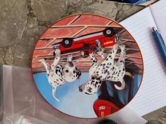 Dalmatian Firefighter Collectible Decorative Plate