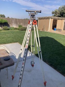 David White Level, Tripod and Lenker Rod