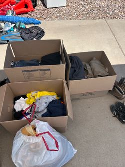 Free clothes, tools boots