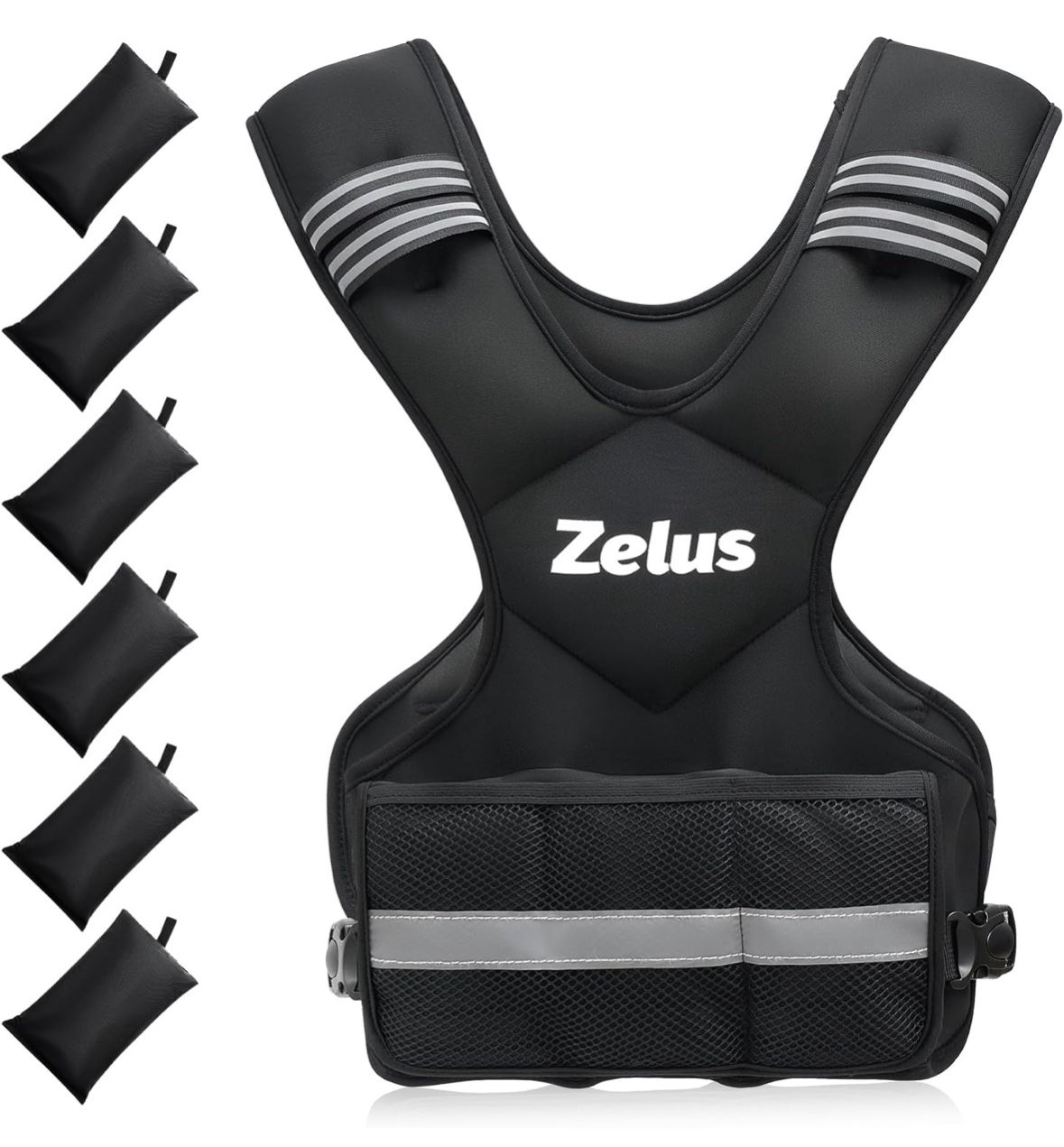 Zelus 20-32lb Adjustable Weighted Vest - NEW