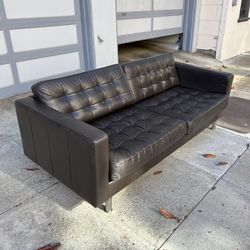 Stylish 82" black sofa