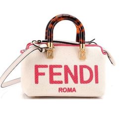 Fendi
Logo By The Way Top Handle Bag Embroidered Canvas Mini