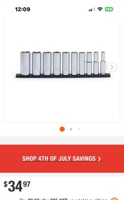Husky 3/8 in Drive SAE DEEP Socket Set of 10 (9 Missing 13/16)