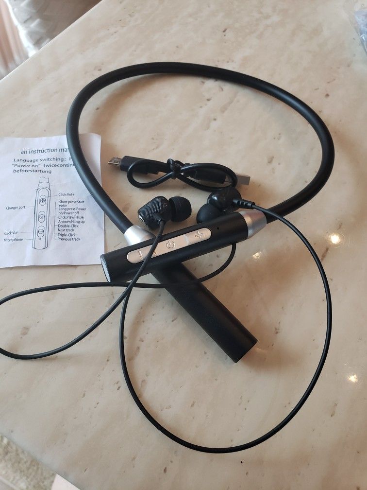 Wireless Bluetooth Noise Reduction Ears Plug In Mic Headset...Mangoman Brand