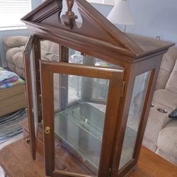 Very Nice Antique Hanging China Closet 27 High 22 1/2 Long Solid Wood
