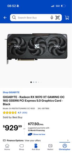 Gigabyte Radeon RX 9070 XT Gaming OC 16G GPU