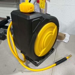 NEW - NEW - Air Compressor Hose Reel Auto Rewind Garage Tool 60FT