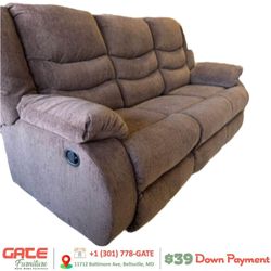 TULEN CHOCOLATE RECLINING SOFA