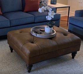 Anton Tall Leather Ottoman. ***Delivery included ***