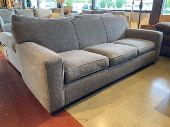 CRATE & BARREL Minimal Grey 3-Seater Sofa