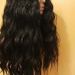 Long Black Wavy Wig