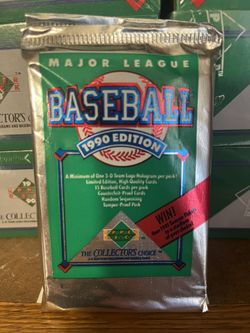 Sealed Packs Of 1990 Upper deck Baseball