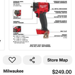 Milwaukee M18 Fuel 3/8" Compact Impact Wrench