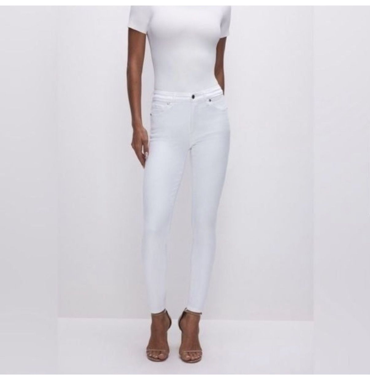 Good American White Skinny Jeans Size 15