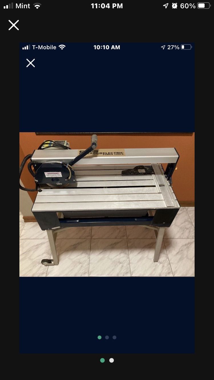 TILE CUTTING MACHINE, USED ONLY FOR ONE JOB!