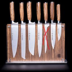 Schmidt Brothers Cutlery Zebra Wood 15-Piece Knife Block Set