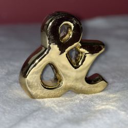 Shiny Gold Plated Ceramic Symbol