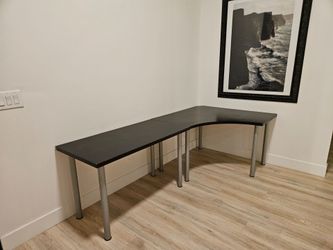 Two piece black desk