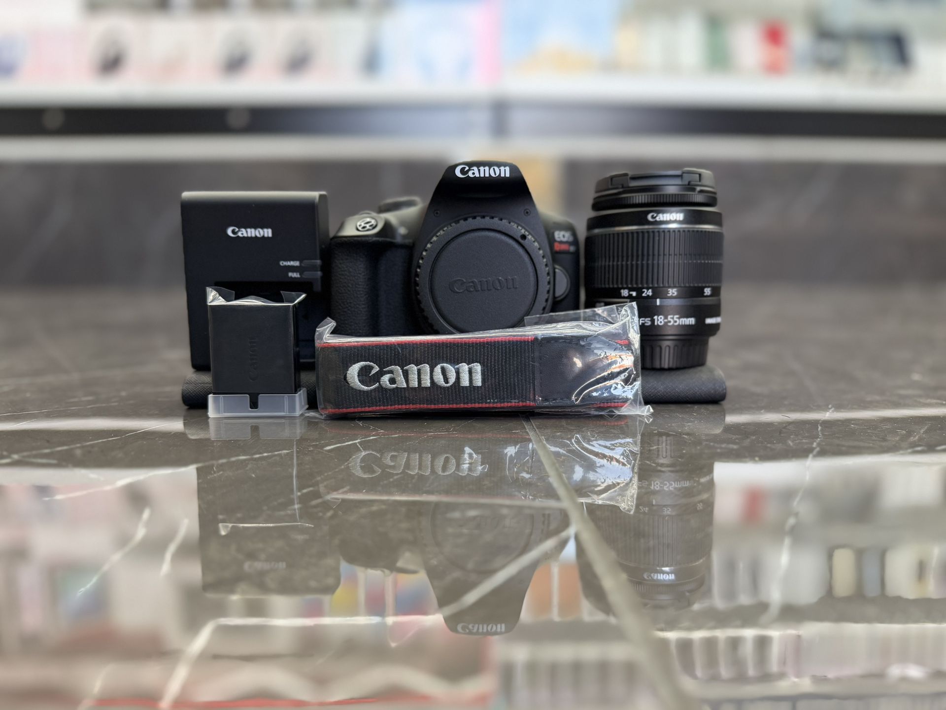 Canon - EOS Rebel T7 DSLR Video Camera with 18-55mm Lens - Black ((Take It Home In Payments/ llévatelo a casa en pagos)