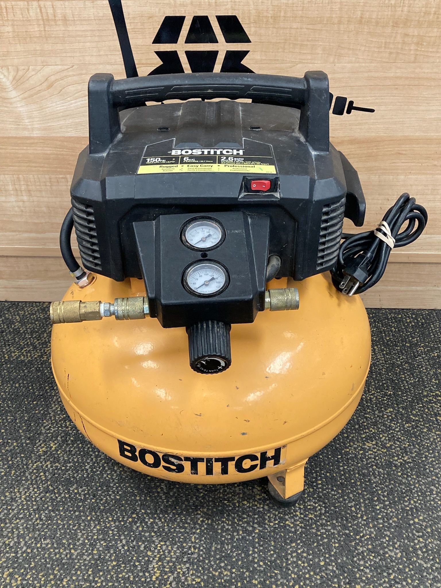 Bostitch BTFP02102 6 gal Pancake Portable Air Compressor 150 psi 1.1 HP