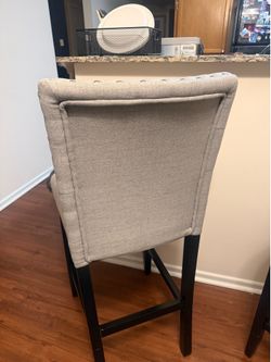 Cream barstool chairs