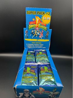 Vintage Pogs box Power Rangers slammers cards