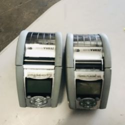 Lot Of 2 Zebra QLN220 Thermal Barcode Wireless Printers , One Without Battery 