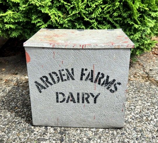 Vintage Galvanized Porch Milk Box