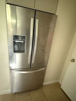 Whirlpool 30 inch wide French doors  Stainless steel fridge for sale