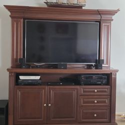 Classic Cherry Wood Entertainment Center