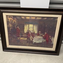 The Hunt Breakfast" by British artist Frank Moss Bennett (1874–1952