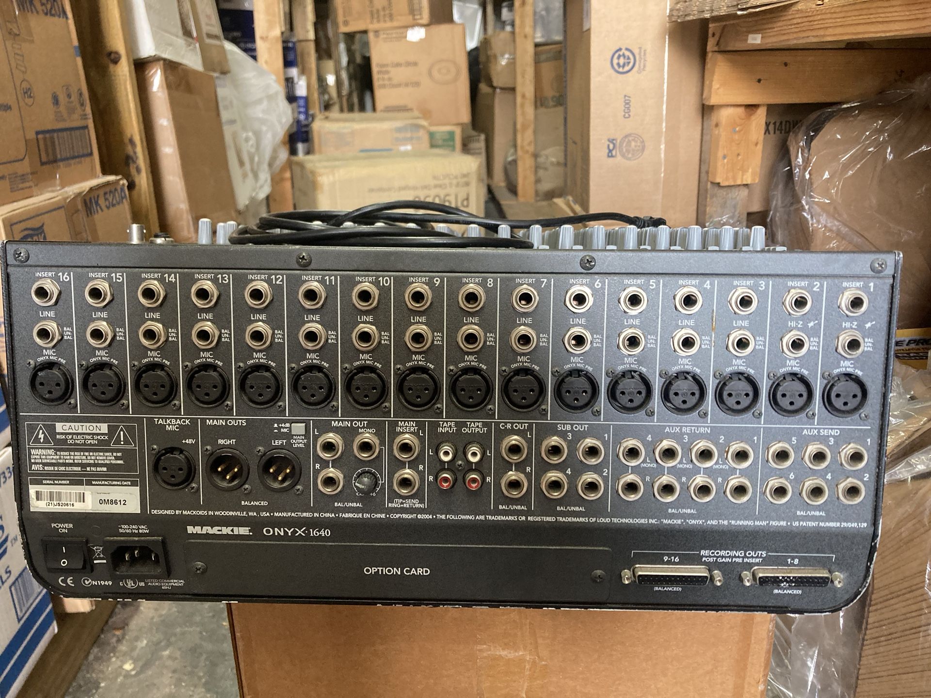 1604 Vlz3 Mackie 1604 Back Mackie ONYX-1640i Uniwersalny Mikser