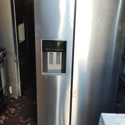 Side By Side refrigerator stainless steel