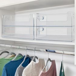 Clearly Open Front Closet Storage Bin 16" x 10" x 6"